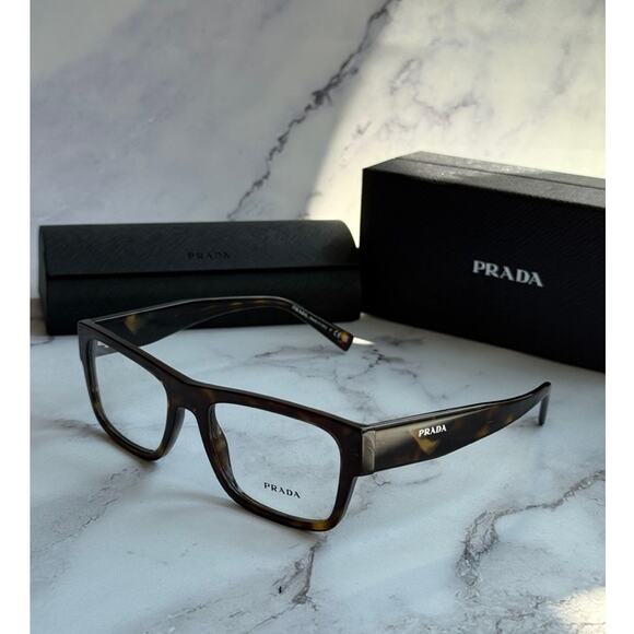 NEW Prada PR15YV Unisex Eyeglass Frames in Brown - Picture 1 of 5